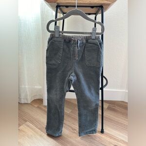 Rylee + Cru Drawstring Pants, grey corduroy, size 4/5